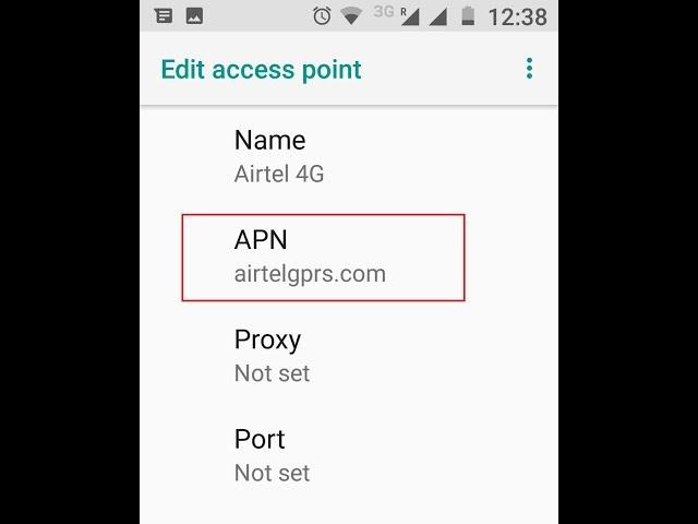 Airtel 4G APN Settings for Android