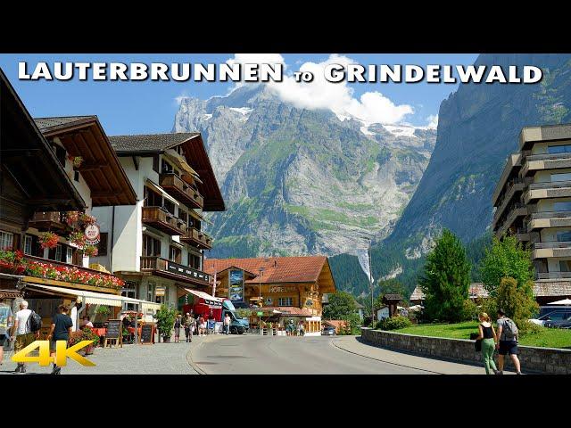 LAUTERBRUNNEN to GRINDELWALD THE MOST SCENIC DRIVE IN SWITZERLAND 4K 60p 