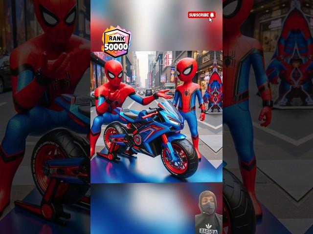 Spiderman surprising his son with a Superbike️ #spiderman #marvel #brawlstars