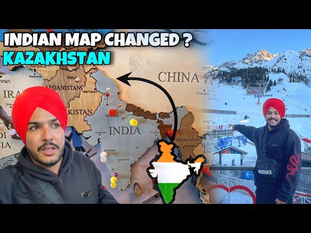 INDIAN WRONG MAP IN CHINA KAZAKHSTAN  SHYMBULAK SKI RESORT IN 500/-