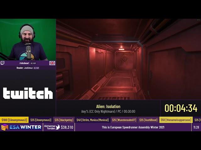 Alien: Isolation [Any% (CC Only Nightmare)] by Nikoheart - #ESAWinter21