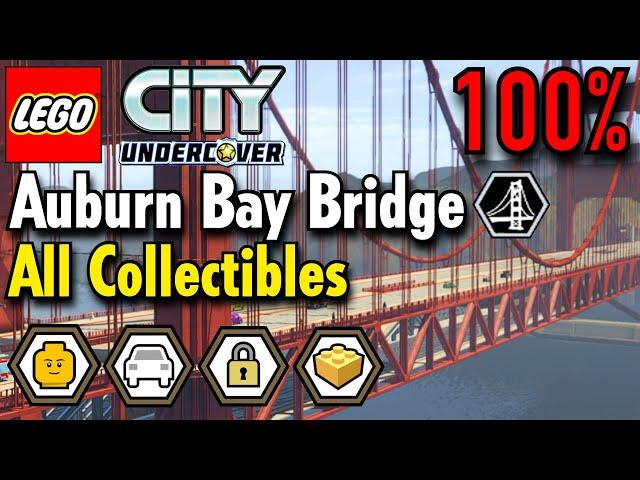 LEGO City Undercover - Auburn Bay Bridge 100% Guide (All Collectibles) Free Roam Gameplay