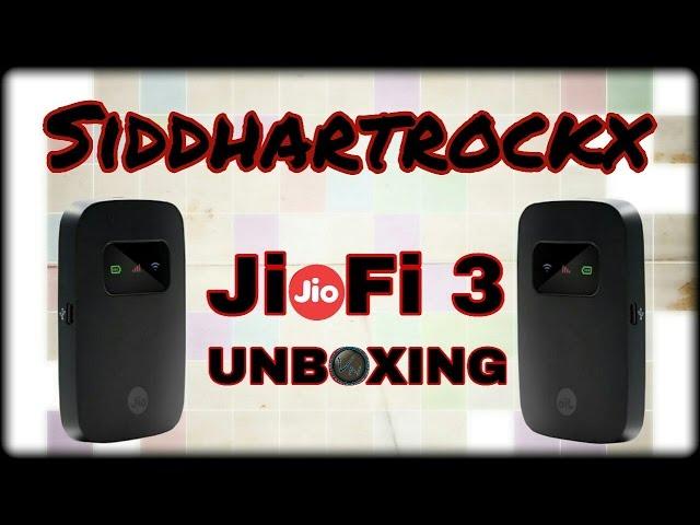 JioFi 3 unboxing | Siddhartrockx