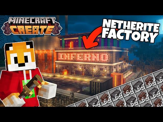 I built an ILLEGAL NETHERITE FARM in Minecraft Create Mod