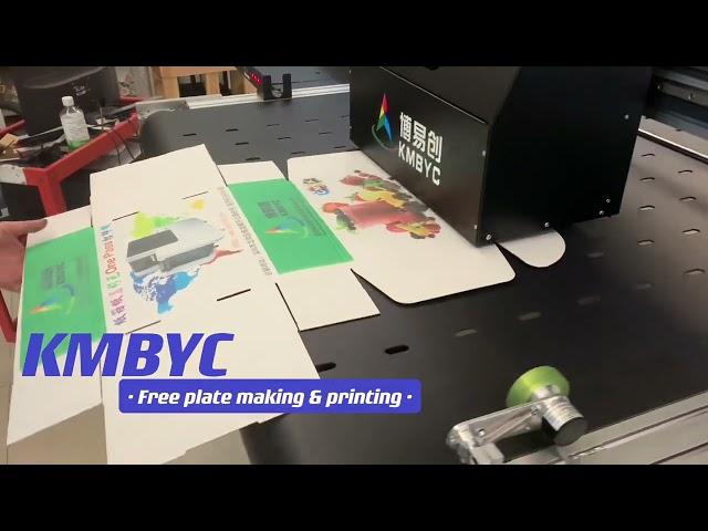 White cardboard color printing machine & One pass paper box printer