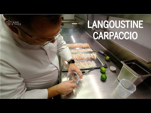 LANGOUSTINE CARPACCIO with IMPERIAL CAVIAR at 1 star 1789 restaurant (Traube Tonbach, Germany)