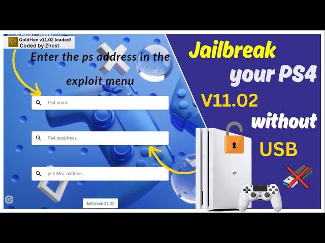 How to Jailbreak  ps4 V11.02 without USB