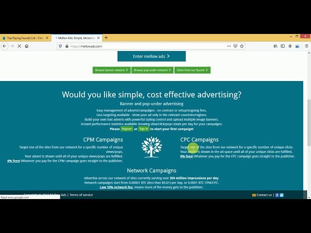 Mellow Ads  Claim Free Satoshi and Advertise on Mellow Ads  GO