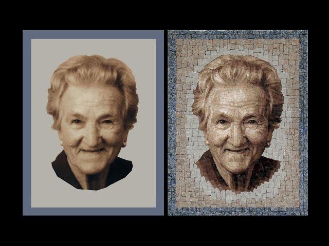 Portrait. Mosaic art (made in Italy) / Ritratto realizzato a mosaico