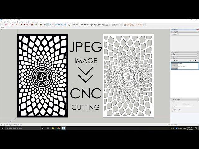 How to Convert Image to CNC Design/Cutting in Sketchup