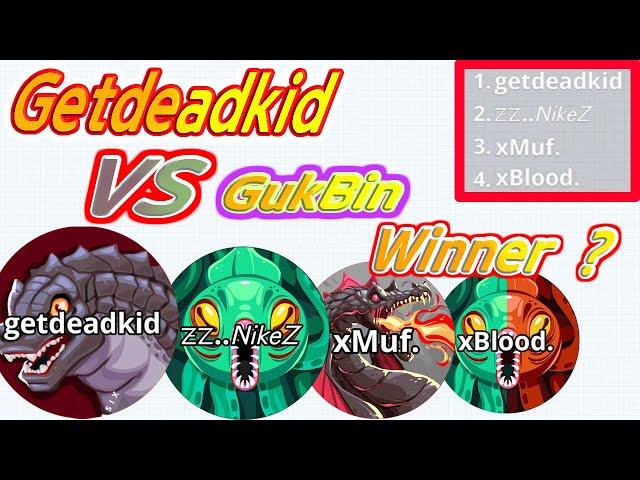 ( Getdeadkid  VS  GukBin ) Winner ?  - ( Don't attack us )  Agario Mobile