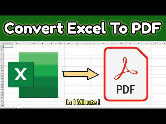 How to Convert Excel file into PDF in MS Excel | Convert Excel To PDF | Excel for Freshers