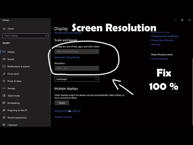 How to fix screen resolution problem windows 10 Easy Method