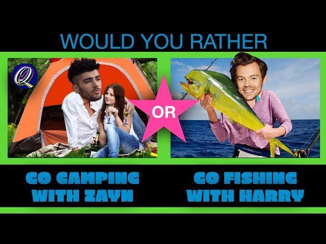 CAMPING WITH ZAYN!!!  Would You Rather  Singer Edition