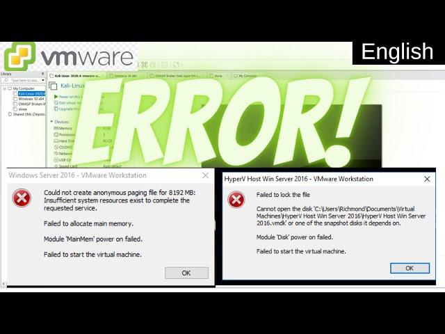 How to Fix - Module disk power on failed in Vmware