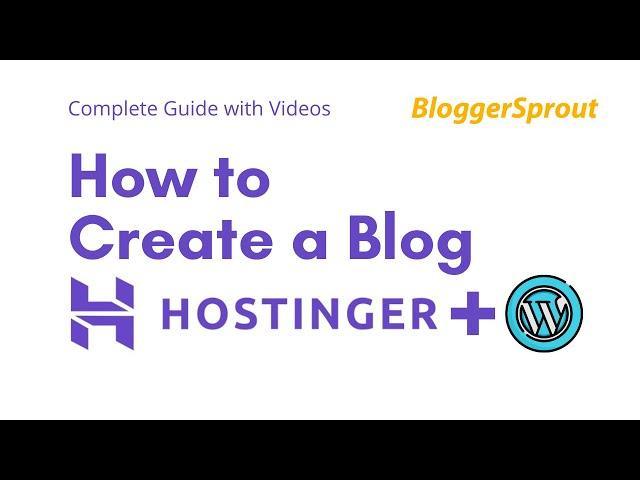 How to Create a Website/Blog in Hostinger - Step-By-Step