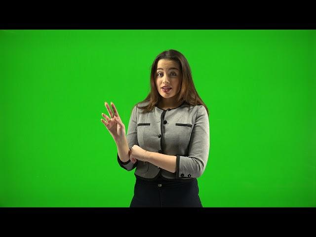 NO COPYRIGHT GREEN SCREEN VIDEO | Girl on screen  presenter |NCGS