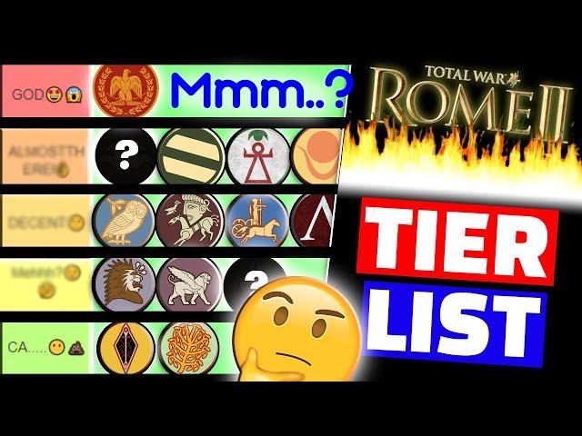 I Ranked *EVERY* Rome 2 Faction  (2021) Tier List