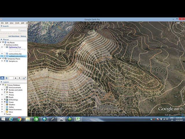 How to extract contour lines And DEM from Google Earth