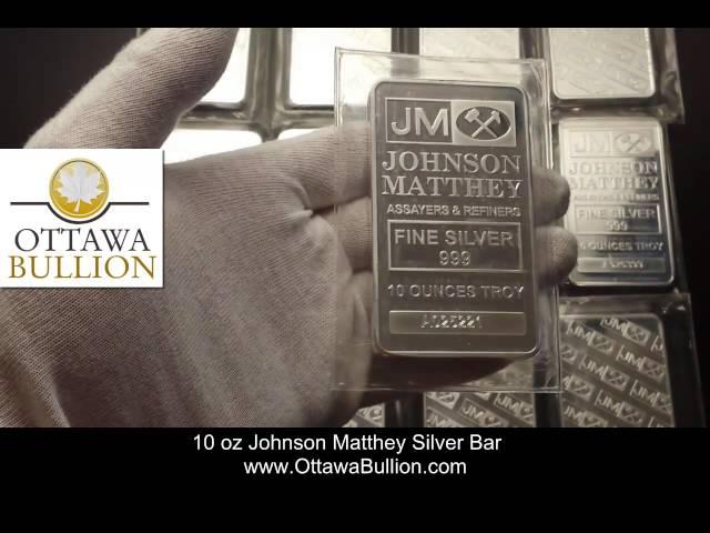 10 oz Johnson Matthey Silver Bar - Where to Buy Silver Bars in Ottawa?