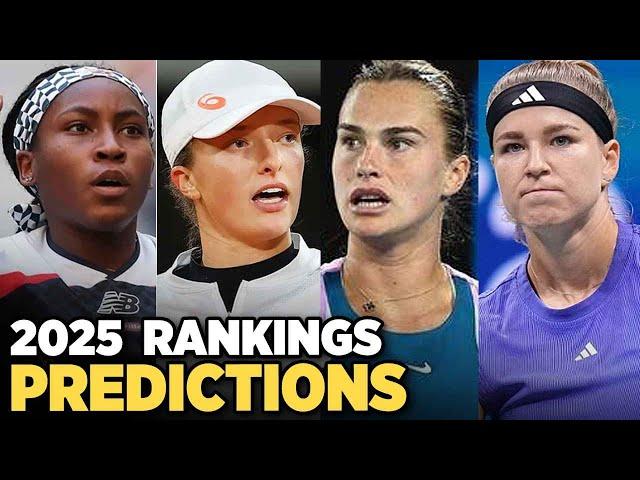 Top 10 Rankings PREDICTIONS for WTA Tour 2025 | Tennis Talk News