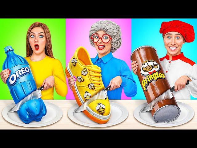 Ja vs Babcia Ciasto vs Prawdziwe Wyzwanie Żywnościowe | Zabawne Wyzwania od Multi DO Challenge