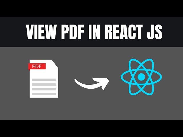 How to view pdf in react js using pdf viewer