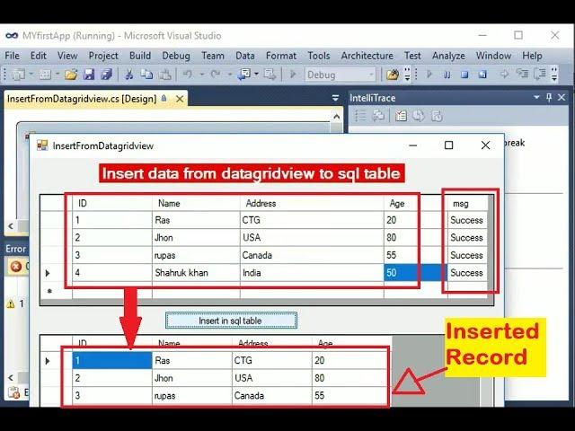 insert data from datagridview to database in c# linq to sql .dbml