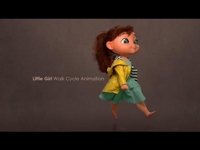 Little Girl Walk Animation