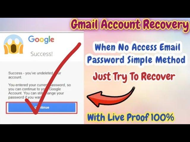 How to recover gmail account password without phone number and recovery email 2024 New !