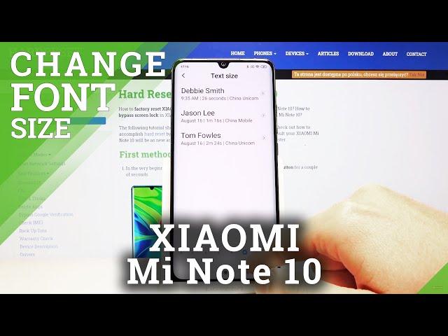 How to Adjust Font Size on Xiaomi Mi Note 10 Pro – Manage Text Size