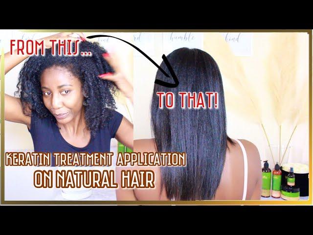 Keratin Treatment Application on Type 4 Natural Hair | Cliove Organics | Simply Subrena