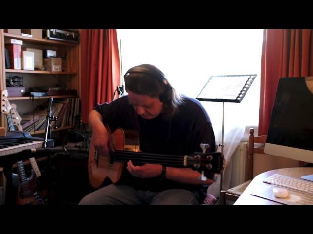 Fretless acoustic bass guitar (Brook Otter) B flat blues improvisation