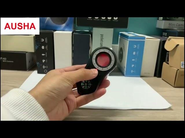 AUSHA P1 Spy Detector - Ultra-High Sensitivity Camera Finder with Alarm and Infrared Lights