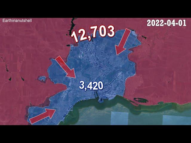 Siege of Mariupol Everyday using Google Earth