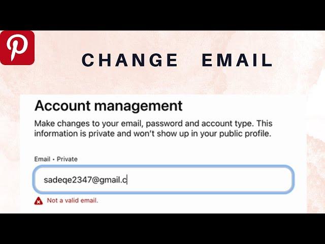 How to Change Email in Pinterest Account