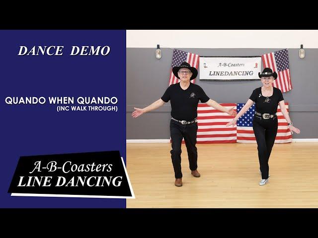 QUANDO WHEN QUANDO- Line Dance Demo & Walk Through