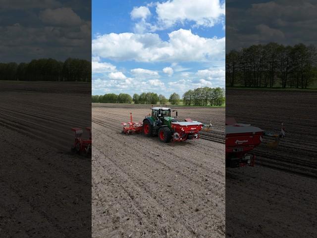 FENDT 828 mit Kubota PP1600F & Kverneland Accord DF-2 Tank / Mais legen / OSTERS & VOß