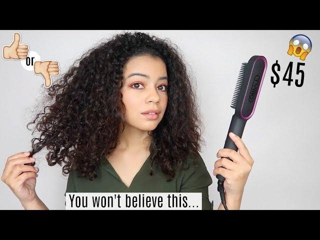 TESTING THE TYMO STRAIGHTENING BRUSH ON CURLY HAIR - HONEST OPINION