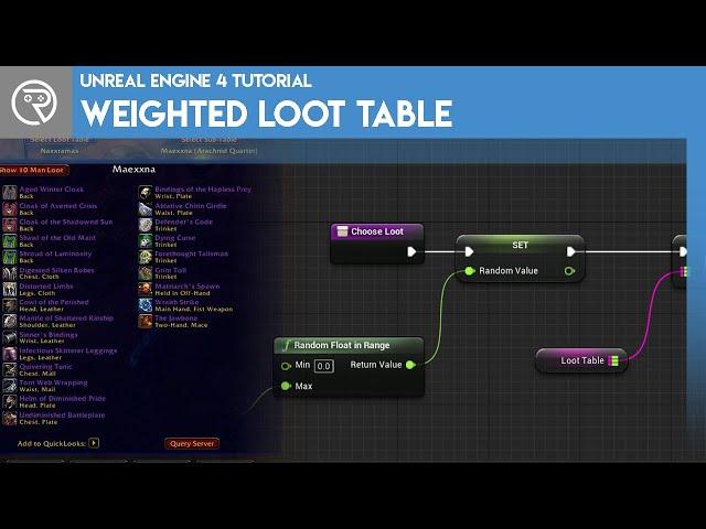 Unreal Engine 4 Tutorial - Weighted Loot Table