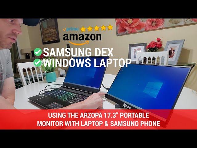 Review the Arzopa 17.3" Portable Monitor with Laptop & Mobile Phone (back in stock as of 2/26/23!!)