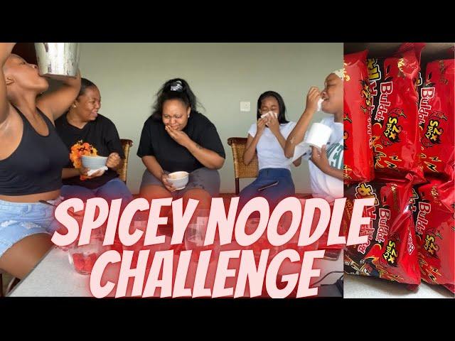 SPICEY NOODLE CHALLENGE WITH FRIENDS//SOUTH AFRICAN YOUTUBER 