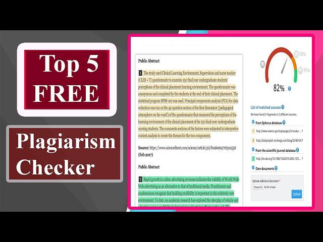 Top 5 FREE plagiarism Checker 2020 || Best FREE plagiarism Checker 2020