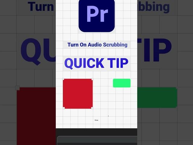 #premierepro Quick Tip - Turn On Audio Scrubbing .. #pxlready #videoediting #adobepremiere