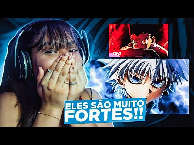 (CHOCADA!!) 2 EM 1 - 7 MINUTOZ - Rap do Gon & Rap do Killua (Hunter X Hunter) - REACT