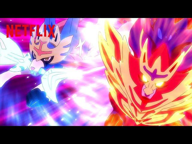 Zacian + Zamazenta vs Eternatus | Pokémon Journeys: The Series | Netflix After School