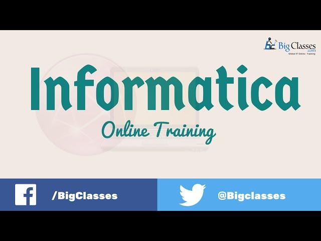 Informatica Online Training | Informatica Online Tutorials for beginners