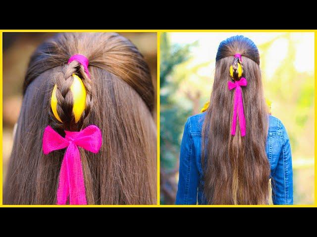 How To make a Half-Up EASTER EGG Hairstyle on yourself  DIY Step by Step Tutorial 