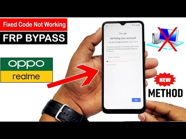 All Oppo/Realme FRP UNLOCK | “Fixed Code Not Working” |ANDROID 10 (New Trick Without PC)