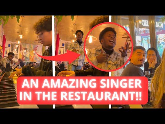 I was playing SOMEONE YOU LOVED in a restaurant when suddenly an INCREDIBLE SINGER joins me 